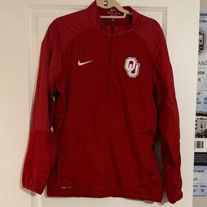 Nike OU (University of Oklahoma) Crimson Dri-FIT Quarter-Zip
